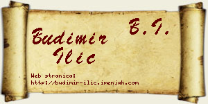 Budimir Ilić vizit kartica